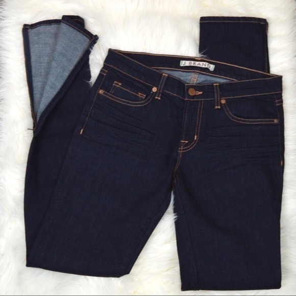 J Brand The Deal Zipper Ankle Skinny Jeans Dark Wash CoLor Ink Size 27 - Picture 1 of 8